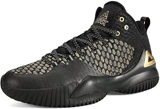 PEAK High Top Mens Basketball Shoes Lou Williams Streetball Master Breathable Outdoor Sneakers Pickleball Shoes Cushioning Shoes for Fitness
