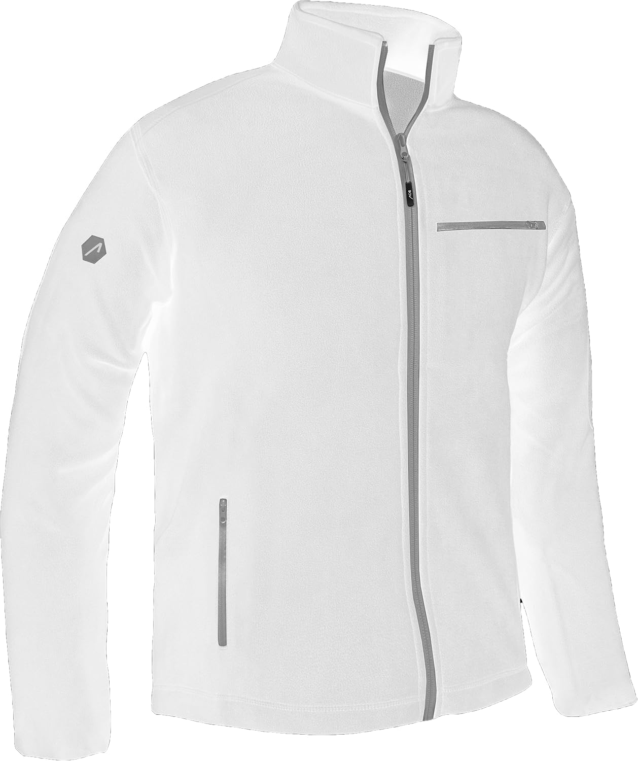 ACE Men's Fleece Jacket - Warm Jacket Without Hood for Men - Full Zip and Three 
