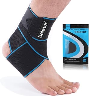 Beister Adjustable Compression Ankle Brace, Elastic Foot Support Wrap, Sprains Foot Brace for Sports Protect, Arthritis, Plantar Fasciitis, Achilles Tendonitis