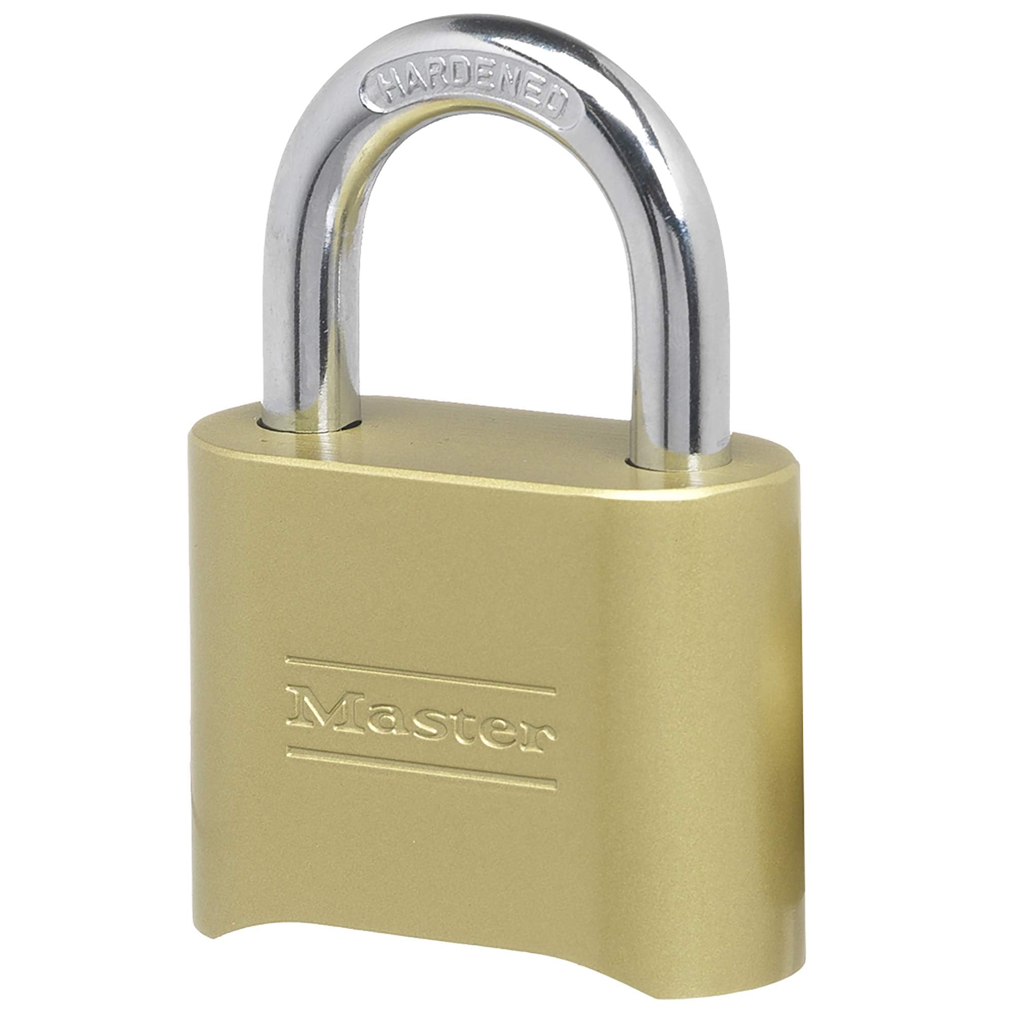 Master Lock Combination Padlock Outdoor Brass Lock, Gate Lock 2-Inch 175D | Rese