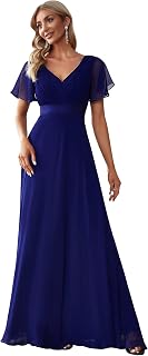 Ever-Pretty A-line V-Neck Short Sleeve Chiffon Empire Cut Women's Party