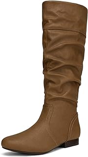 Dream Pairs Women's Knee-High Riding Boots, Camel, 41 EU