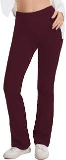 SAFORT Women's Capri / 74 cm / 79 cm / 84 cm / 89 cm Yoga Trousers Cotton Jazz Pants Women's Bootcut Trousers Sports Trousers Long with Pockets Flared Leg
