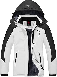 YSENTO Women's Winter Jacket Waterproof Soft Shell Warm Fleece Jacket with Removable Hood