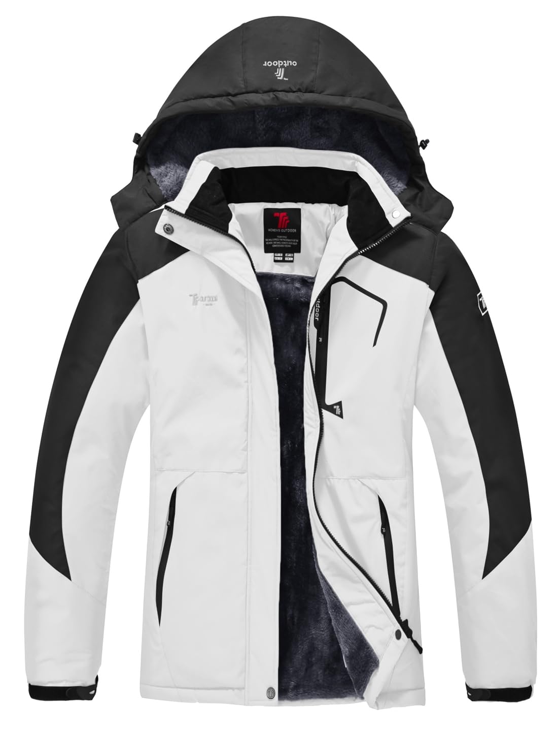 YSENTO Women's Winter Jacket Waterproof Soft Shell Warm Fleece Jacket with Remov