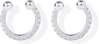 PAVOI 14K Gold Plated CZ Ear Cuff Earrings for Women, Clip On Cartilage
