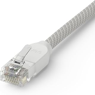 Amazon eero CAT6a Ethernet cable - Supports 10 gigabit+ speeds, 3 foot, 1-pack, Arctic White