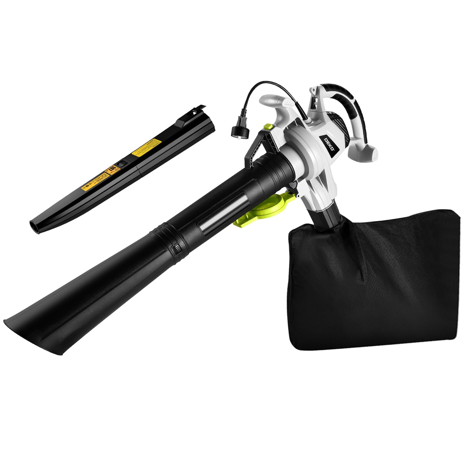 Electric Leaf Blower Vacuum Mulcher: DEKOPRO 12 Amp 3 in 1 Electric Leaf Blower 