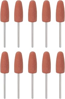 Generic 10pcs Rubber Polishing Bits Silicone Buffing Wheel 400 Grit Diameter 10mm Grit Grinding Head for Electric Grinder Rotary Tool Cone Shape