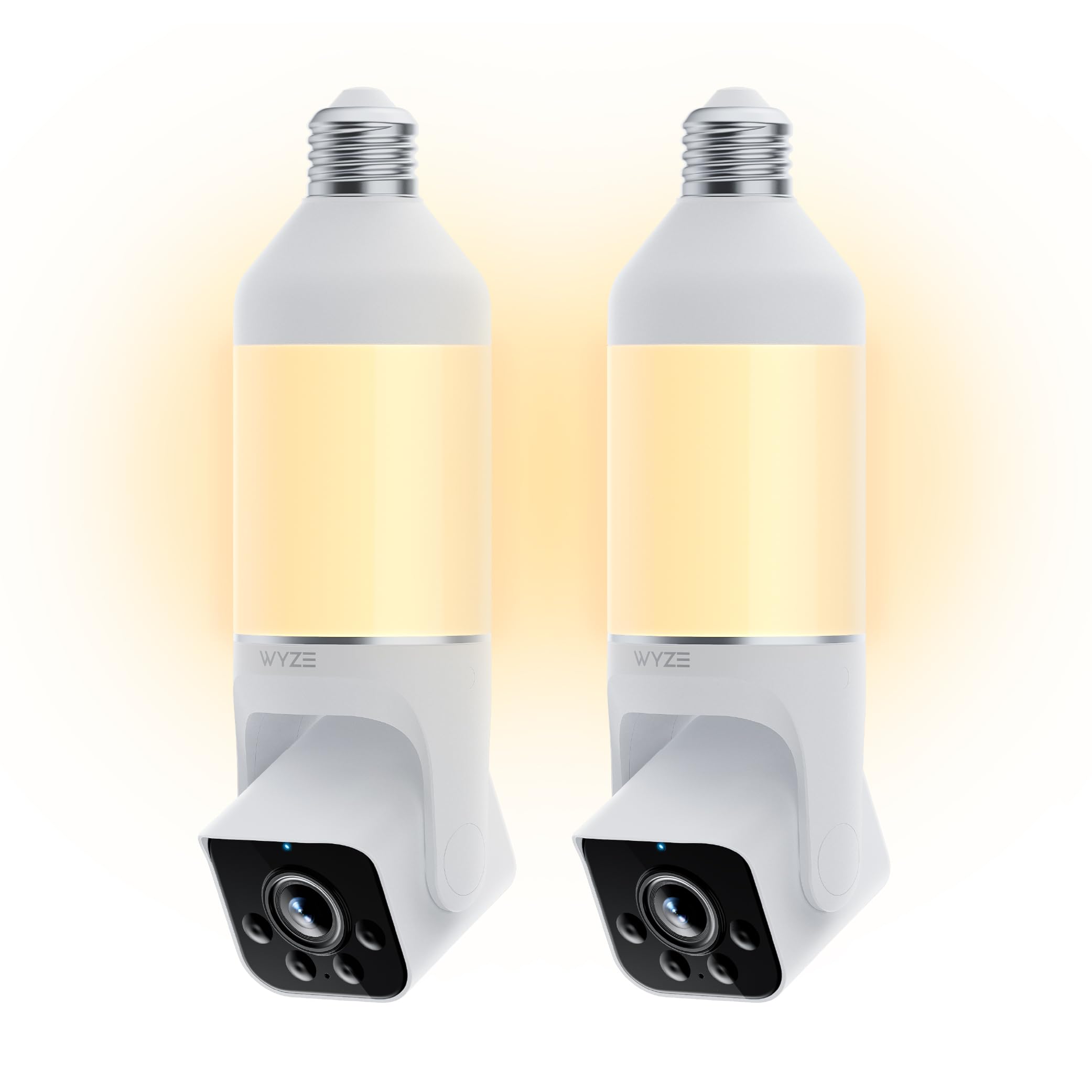 WYZE Bulb Cam - 2K HD Smart Light Bulb Security Camera 2 Pack | Color Night Visi