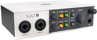 Universal Audio Volt 2 USB Audio Interface | 2x2 USB-C interface with 610 tube emulation and MIDI for musicians, podcasters and streamers