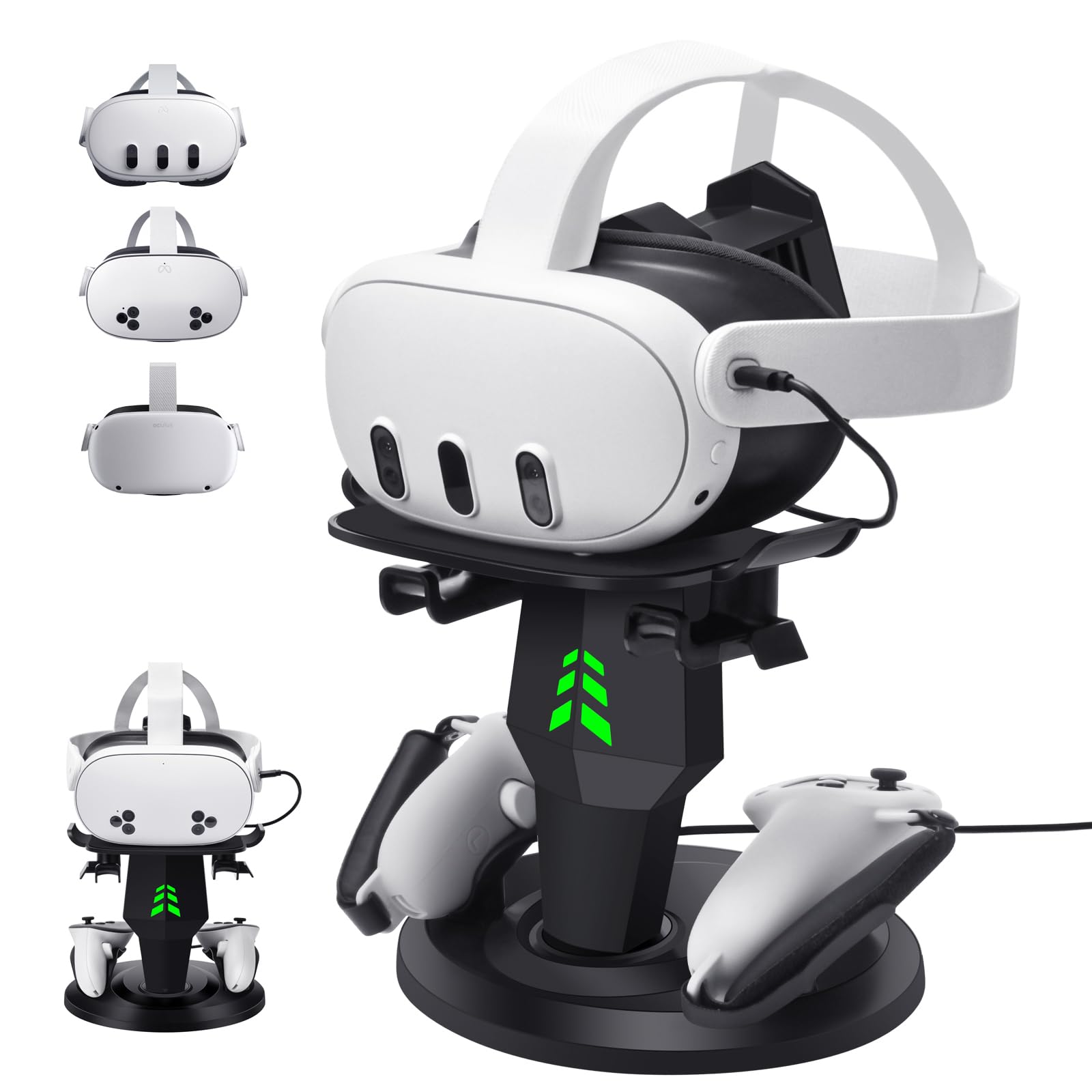 alcopanda VR Headset Charging Dock for Meta Quest 3/Quest 3S/Quest 2, VR Chargin