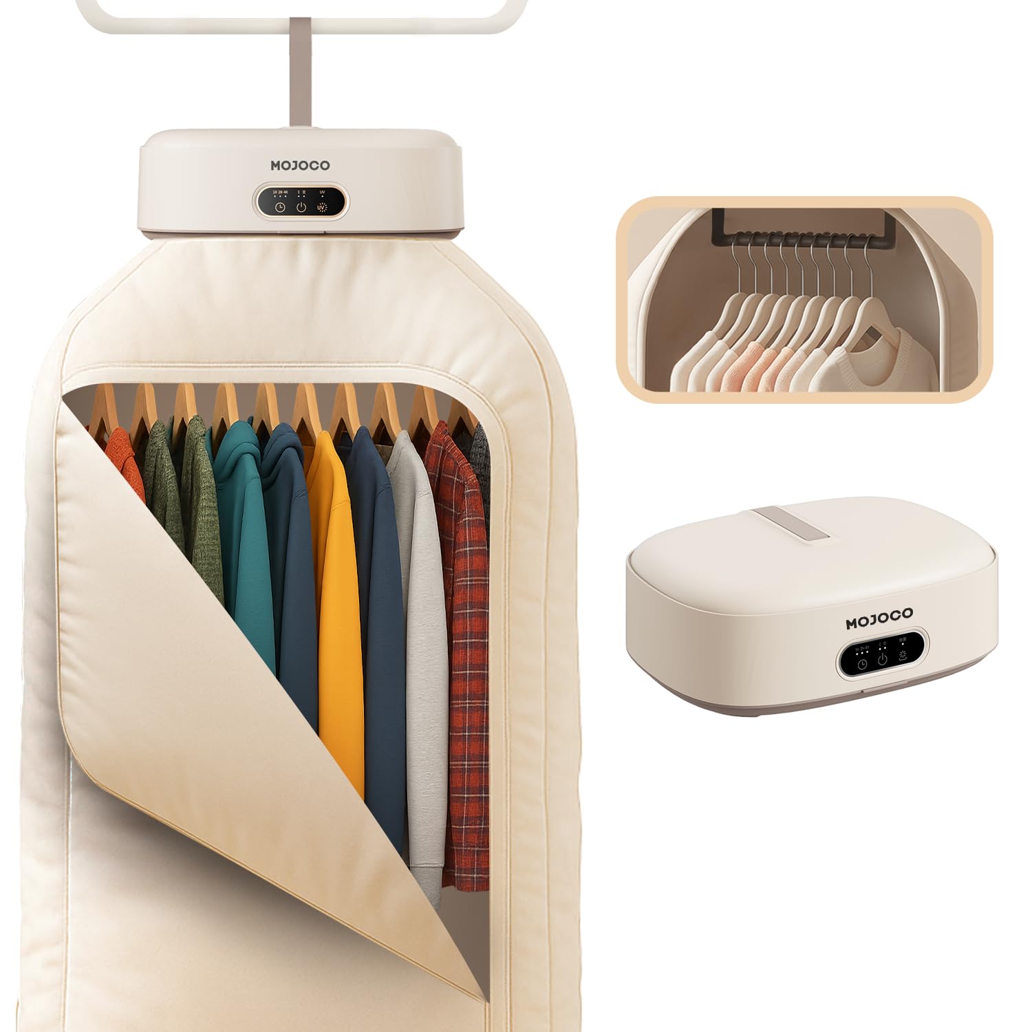 MOJOCO Portable Clothes Dryer - 600w Compact Dryer for Apartment, Travel