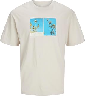 JACK & JONES Jjporto Men's SS Crew Neck Tee