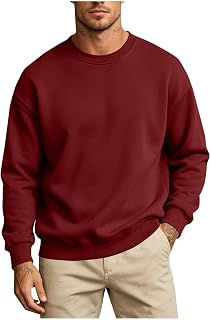 Mens Sweatshirts Classic Pullover Sweatshirt Casual Outdoor Daily | Sweatshirts For Men Uk Soft Thick Fleece Fabric Offers Cosy Warmth Skin-Friendly