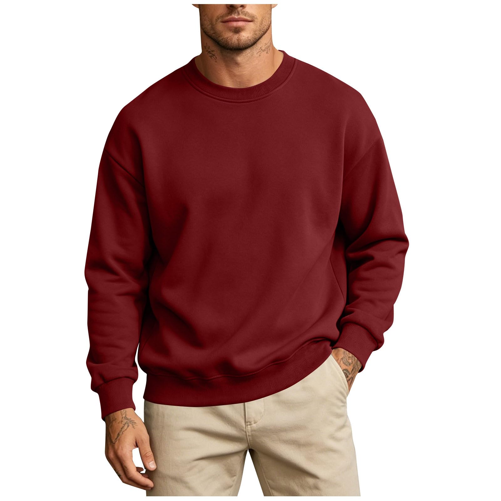 Mens Sweatshirts Classic Pullover Sweatshirt Casual Outdoor Daily | Sweatshirts 