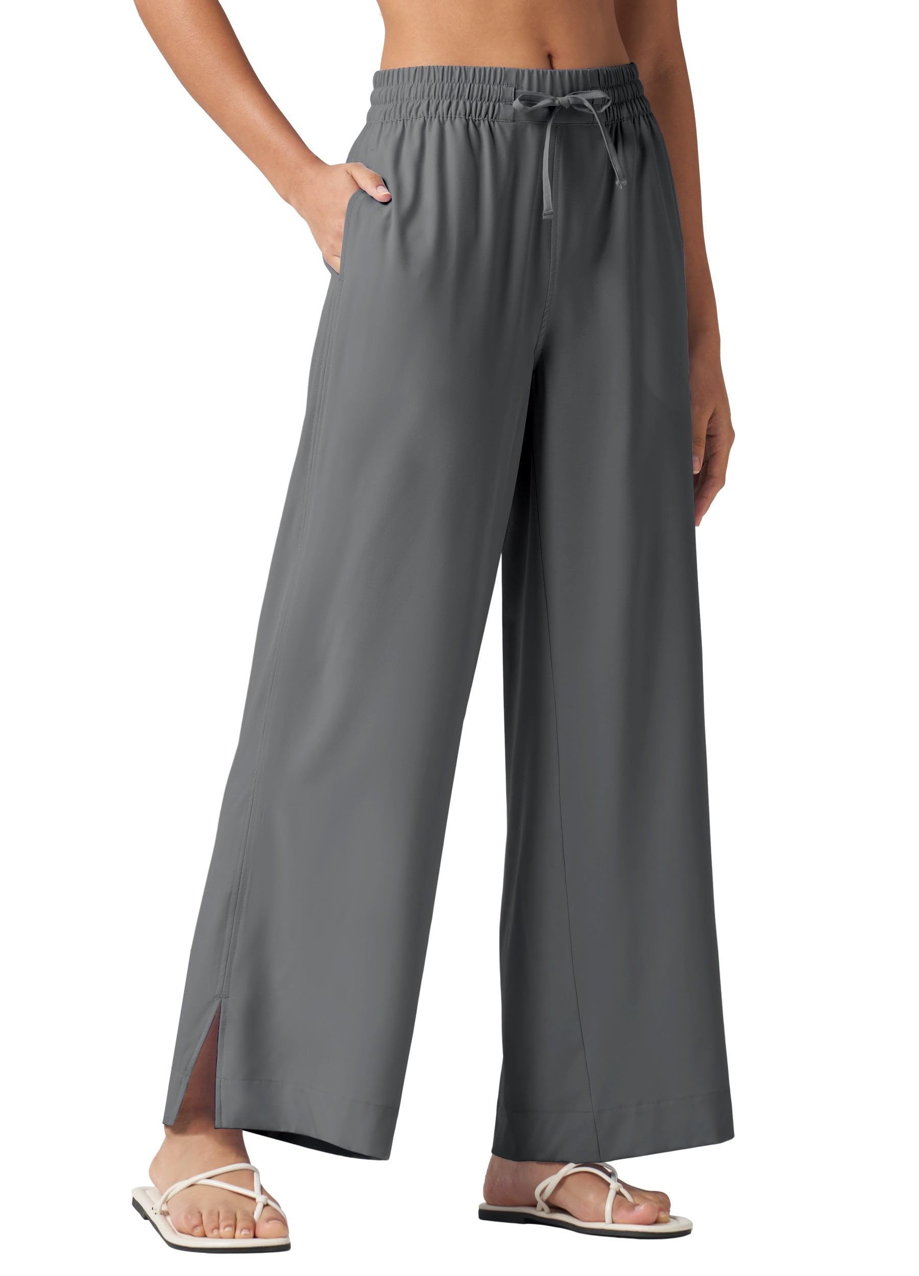 Willit Womens Wide Leg Beach Pants, UPF 50+ Lightweight Travel Quick Dry Sun Pro