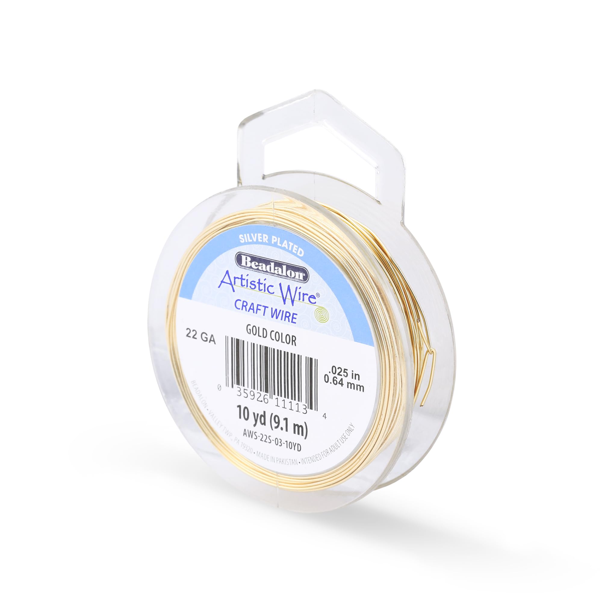 Artistic Wire, 22 Gauge Silver Plated Tarnish Resistant Colored Copper Craft Wir