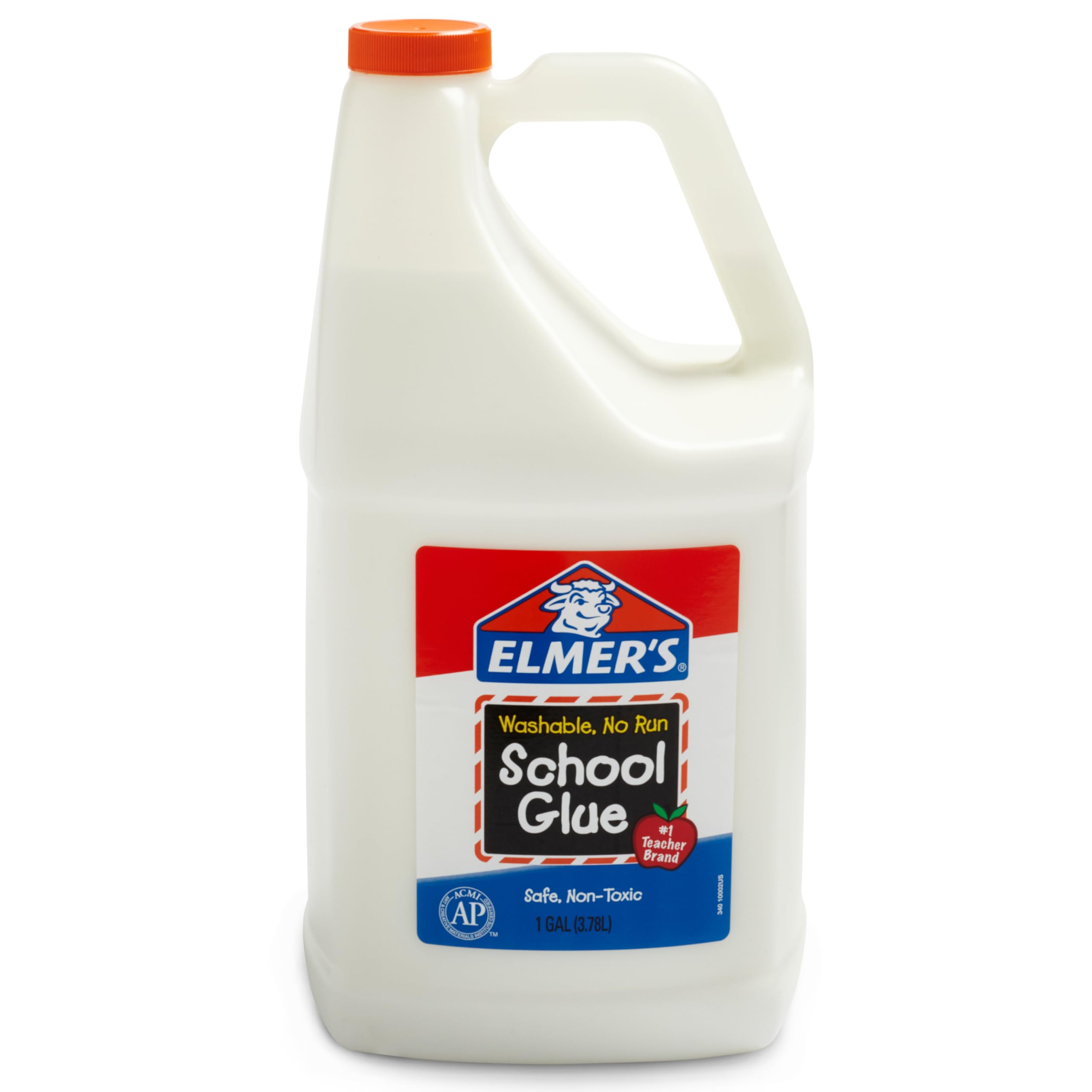 Elmer's White Liquid School Glue, 1 Gallon, Safe, Washable, 1 Count, - #1 Teache