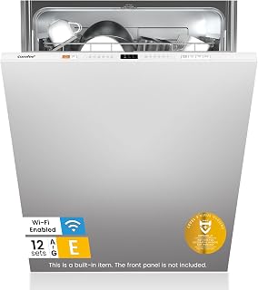 COMFEE' Fully Integrated Dishwasher, 12 Place Settings, 60cm | Cloud Wash, Extra Drying, Delay Start & Quick Wash – Energy Class E, Built-In Design