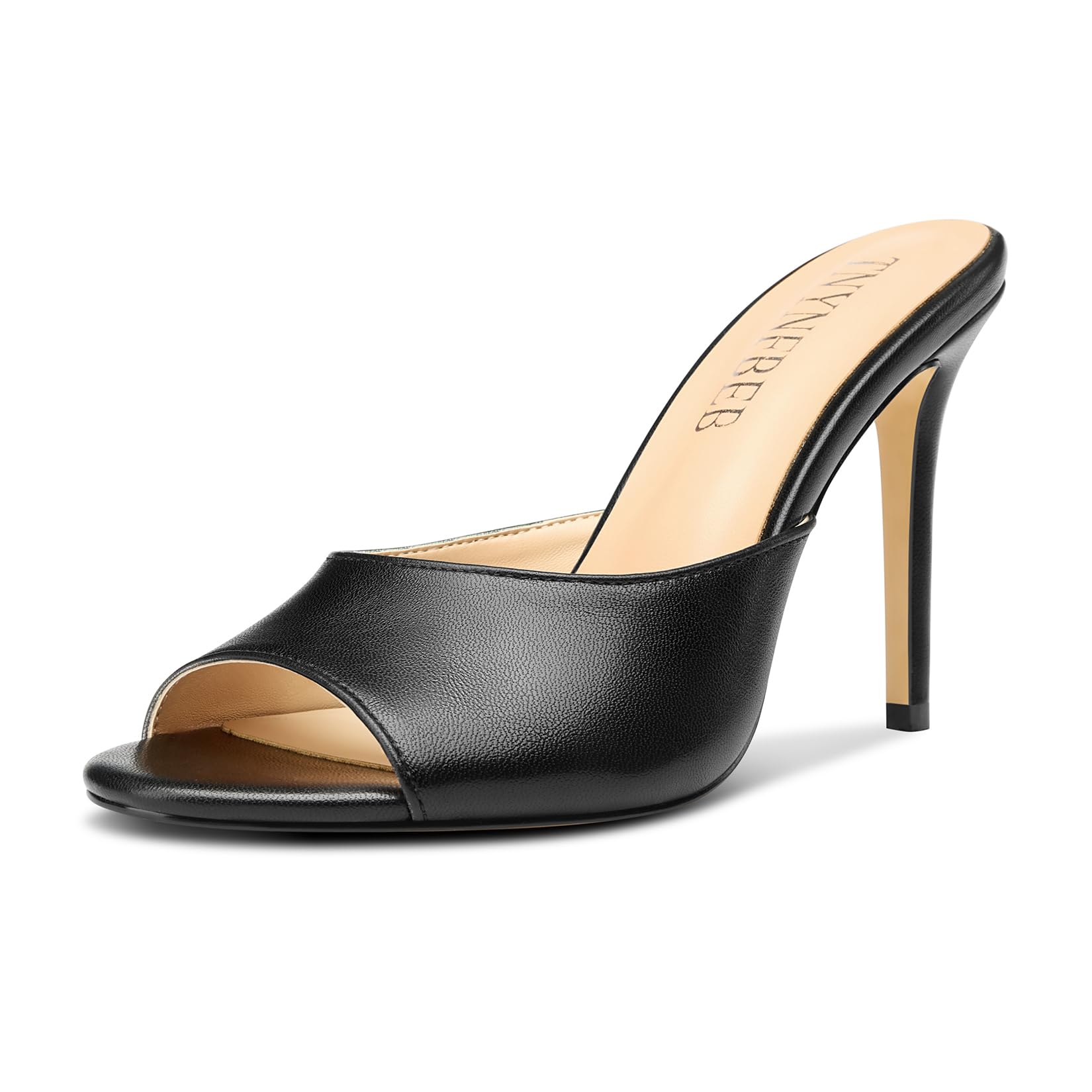 TNYNFBEB Women Stiletto Heel Sandals Open Toe Slingback Slip On Wedding Office C