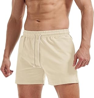 AIMPACT Men's Cotton Workout Shorts 5"/7" Sweat Athletic Gym with Pockets