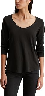 Marc OPolo Denim Women's Organic Cotton V-Neck Long T-Shirt