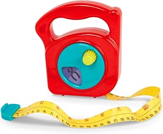 Battat Big Tape Measure Toy, Working Reel, Easy-Hold Handle Tool, 1 Piece | Big Tape Measure with working reel, easy-hold handle, tool discovery carousel, and metric and imperial units, 3+ Years