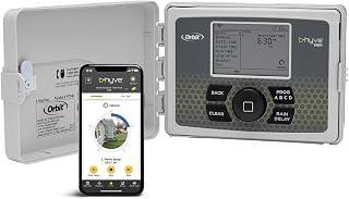 Orbit B-hyve Smart Sprinkler Controller, 6-Zone - 57946 | App Controlled with Custom Irrigation Schedules, Weatherproof Multi-Zone Sprinkler System for Indoor & Outdoor Use