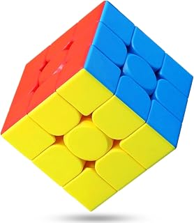 CFMOUR 3x3 Speed Cube, Stickerless Magic Cube, Moyu Meilong 3C, Puzzle Toy | Fast Smooth Turning, Durable, Brain Teaser, Sensory Toy, Fidget Toy for Kids Adults, Portable, Classic Travel Game