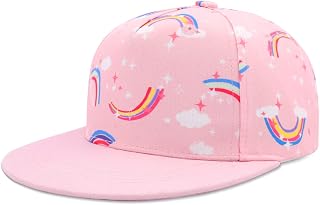 BAVST Kids Boy Girl Baseball Cap Baby Sun Hat Adjustable Toddler Trucker Hats with Flat Brim for Summer Outdoor