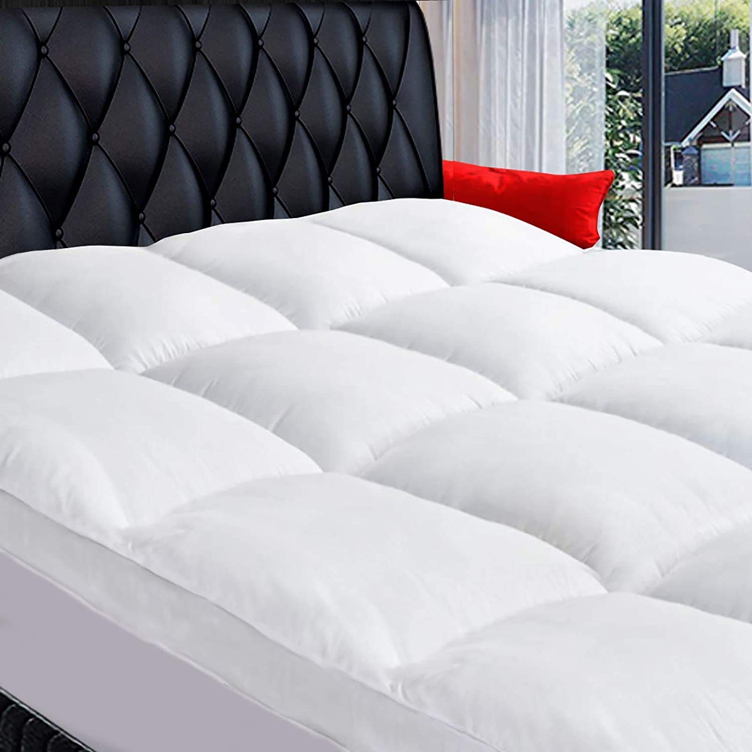 COONP Queen Mattress Topper, Cotton Extra Thick Pillow Top Mattress Pad | 100% C