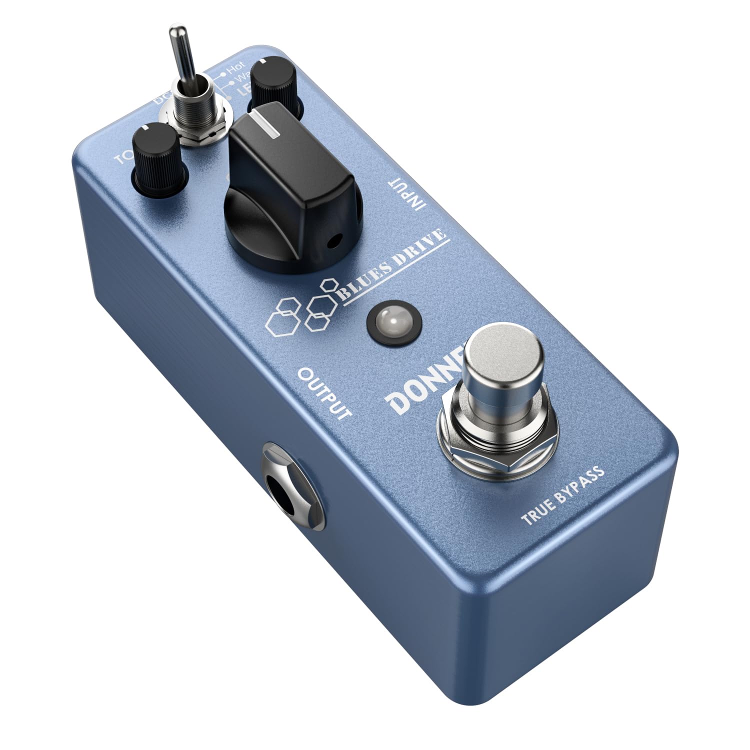 Donner Overdrive Guitar Pedal, Blues Drive Vintage Overdrive Effect Warm/Hot Mod