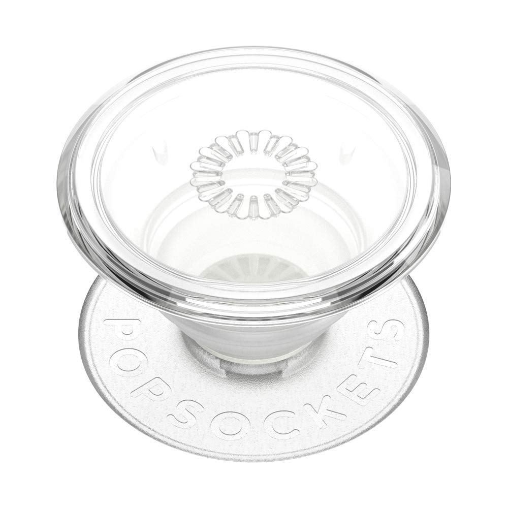 PopSockets Adhesive Phone Grip, Holder- Clear | Anti-Drop, Kickstand, Secure Com