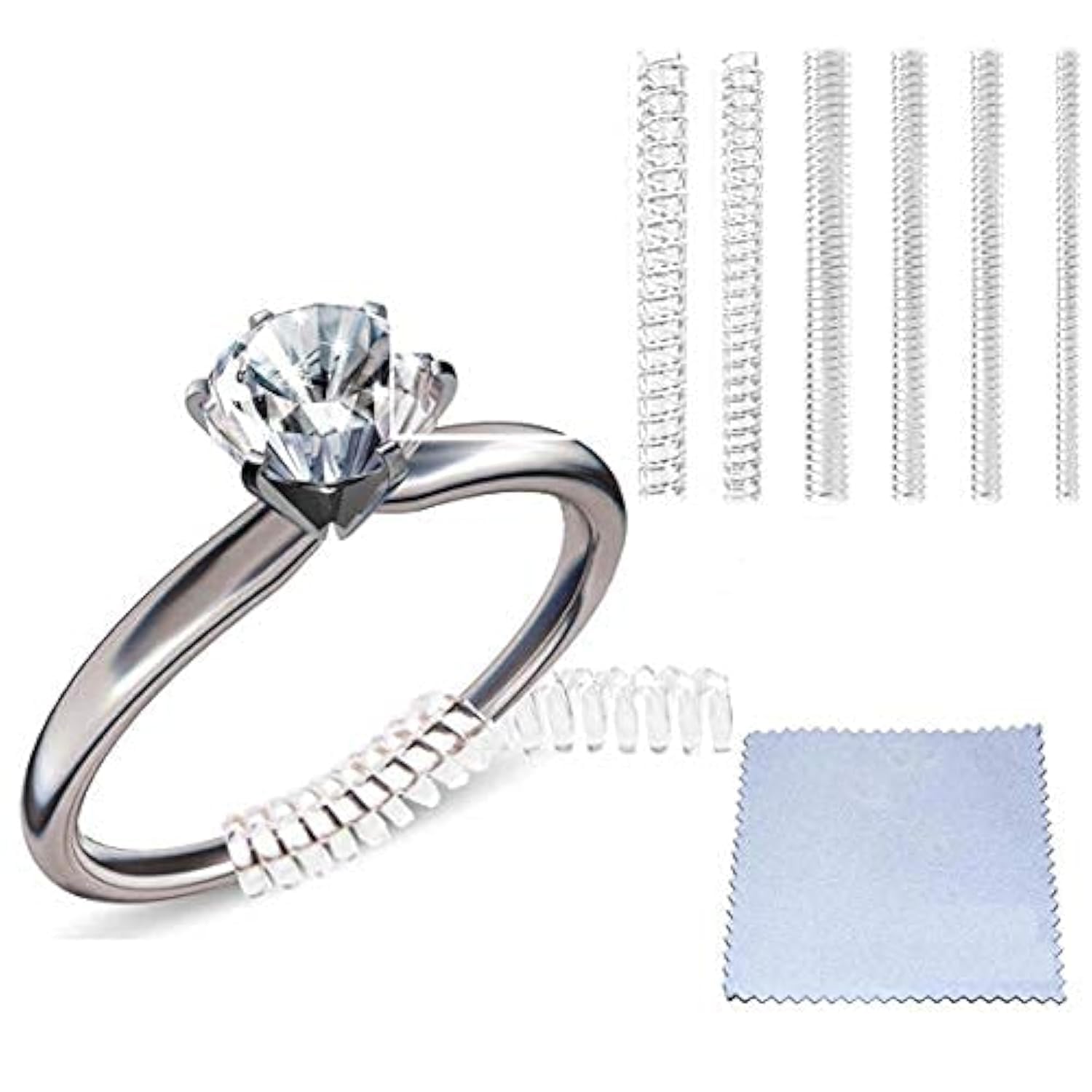 Eiito Ring Sizers for Loose Rings, 6 Sizes Fitter, Reduces Size by 0.5-1.5 | Inv
