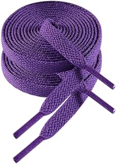 VSUDO 8mm Flat Sports Laces and Laces for Sneakers, Sneakers and Sports Shoes - 29 Colours and 14 Lengths Available, Cheap and Durable - 1 or 2 Pairs