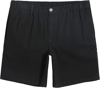 maamgic Men's Classic Fit 7" Cotton Casual Khaki Shorts with Multi-Pocket