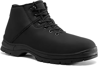 CARENURSE Scarponi da trekking leggeri da uomo, resistenti all'acqua, a metà caviglia, casual, da trekking, da trekking, antiscivolo