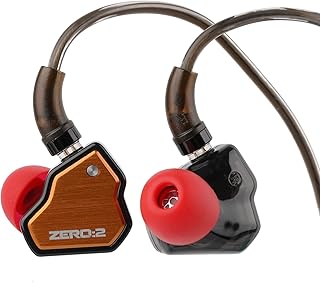 Linsoul 7Hz x Crinacle Zero:2 Updated 10mm Dynamic Driver in Ear Monitor | HiFi Wired Earbuds IEM, Neutral Warm Sound, with Transparent Shell, OFC Cable for Musician Gaming, Orange, 3.5mm without Mic