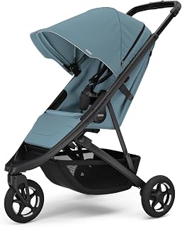 Thule Spring 2 Single Child Stroller, Lightweight &amp; maneuverable, Compact fold, Ventilated Canopy, Adjustable Handlebar