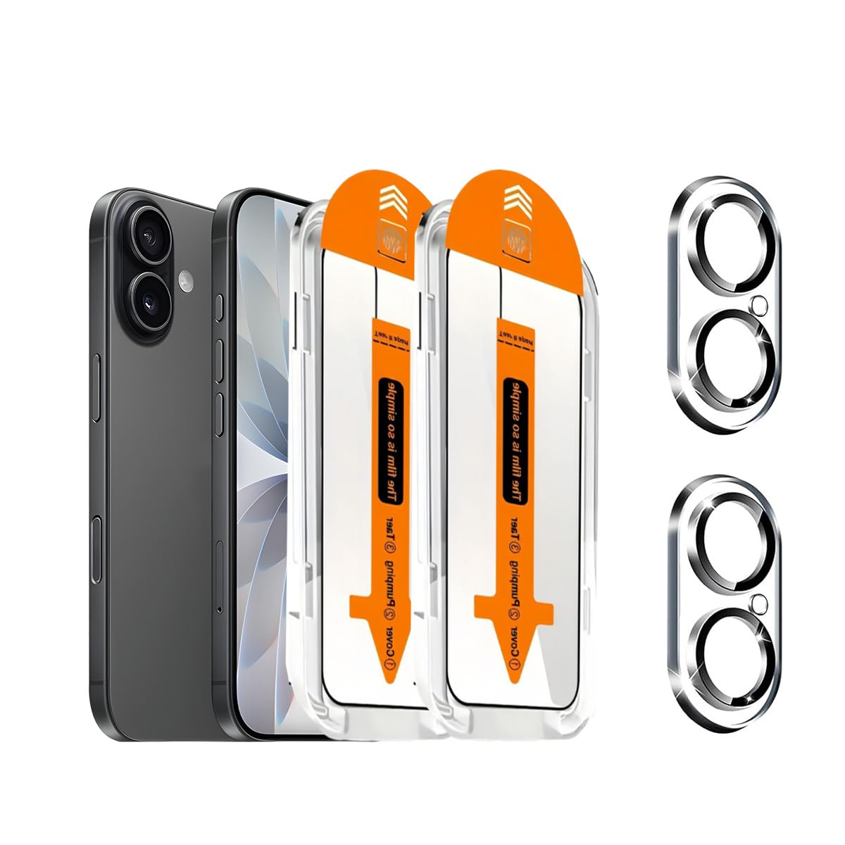 iPhone 17 6.3 Inch 2025 Screen Protector + Camera Lens Protector | Self-Aligning