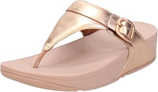 Fitflop Lulu Adjustable Leather Toe-post Sandals Wedge SandalsWomen