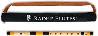 Radhe Flutes | PVC Fiber | C Natural | Right Handed | With Velvet Cover | Black & Orange Threads + Complete Flute Beginners Online Course In Hindi and English