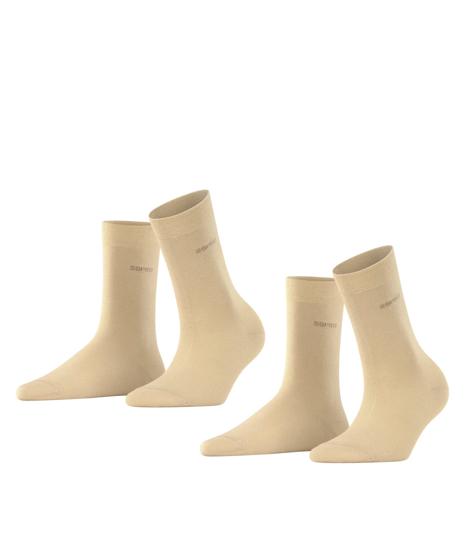 ESPRIT Women's Basic Easy 2-Pack Cotton Breathable Socks