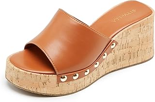 Women's Platform Wedge Sandals, Slip On Open Toe Slides