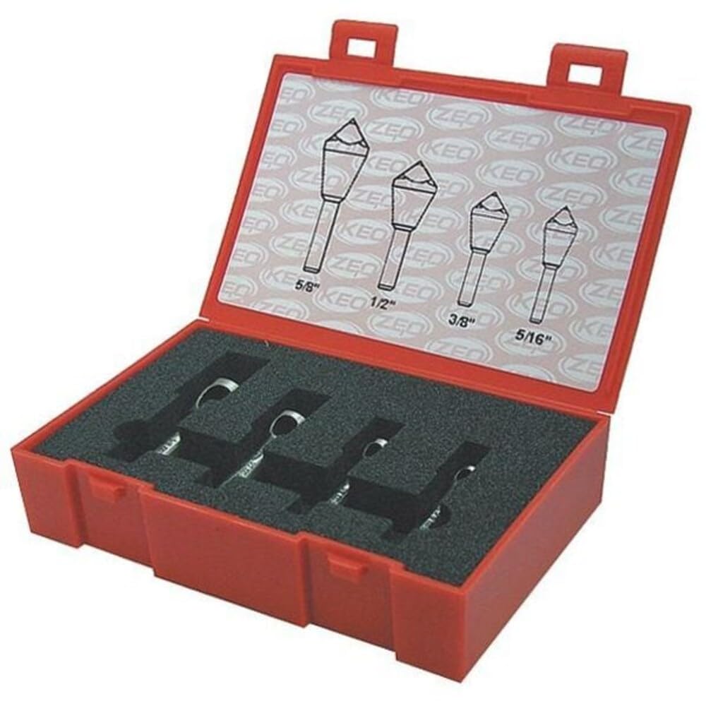 KEO 53538 Cobalt Steel Single-End Countersink Set, Uncoated (Bright) Finish, 100