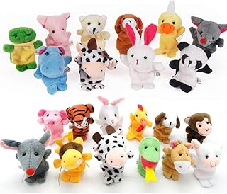 Sealive 22-Piece Animal Finger Puppets, Plush Finger Toys for Kids Ages 3+ | for toddler ages 3+, storytelling, pretend play, puppet shows, with 22 soft animal characters for books and classrooms