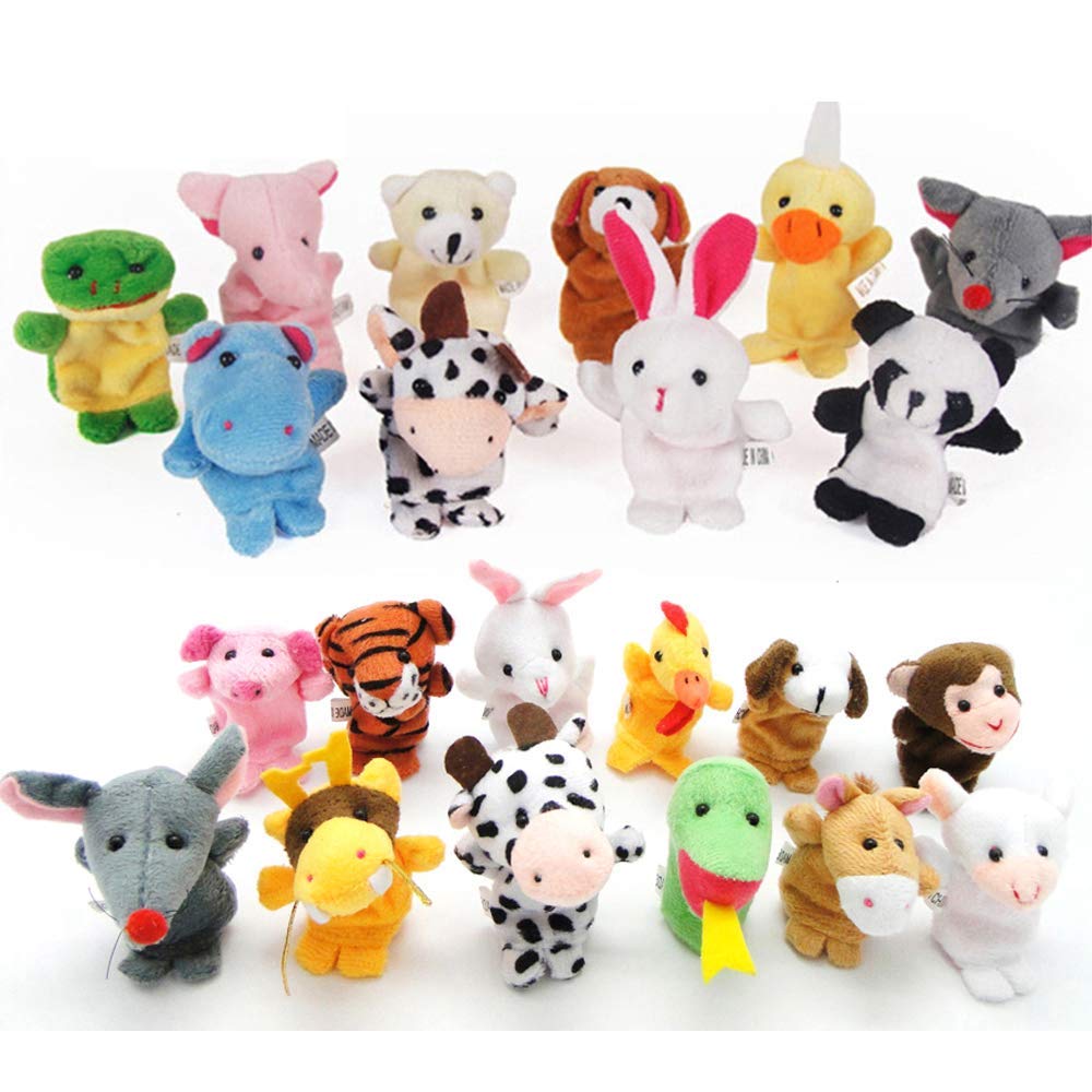 Sealive 22-Piece Animal Finger Puppets, Plush Finger Toys for Kids Ages 3+ | for