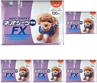 Neo Lu Life Neo Sheets FX Pet Sheets, Thin, Regular, 100 Sheets, Single Item (x 5)