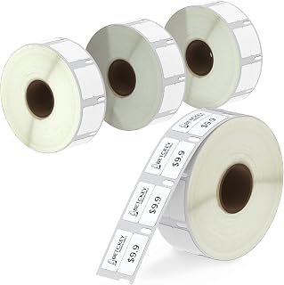 BETCKEY - 4 Rolls of 11353 Labels Compatible with DYMO S0722530, 13mm x 25mm, 4000 Versatile Labels for DYMO LabelWriter 450, 4XL, NOT for 550 or 5XL